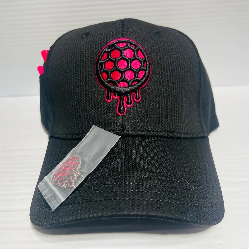 Bonk Golf Men’s Fitted Golf Hat w/Tee Holder & Magnetic Ball Marker Size - M-L - Picture 2 of 9